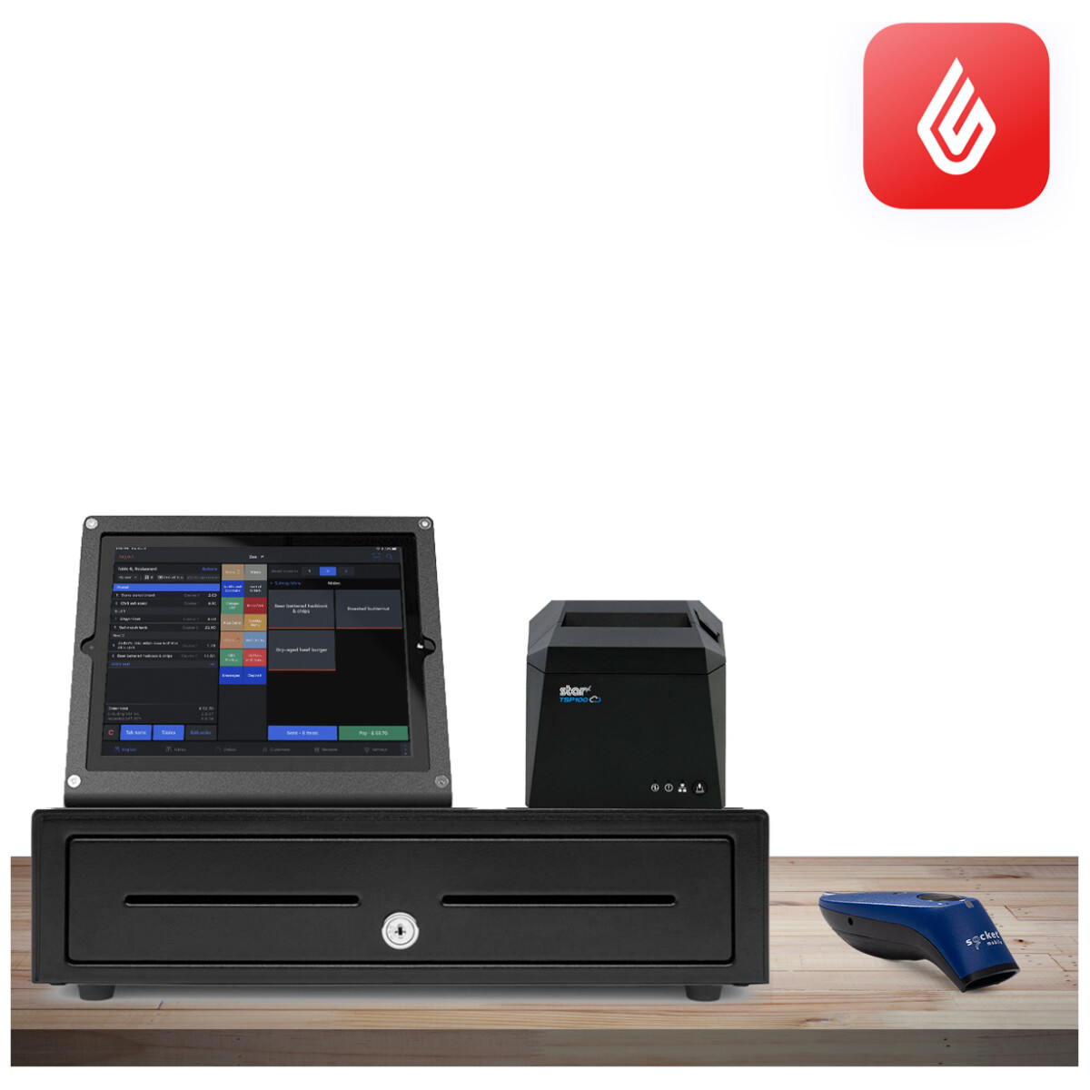 Lightspeed K - Startpakket met 1 Bonprinter & Handscanner